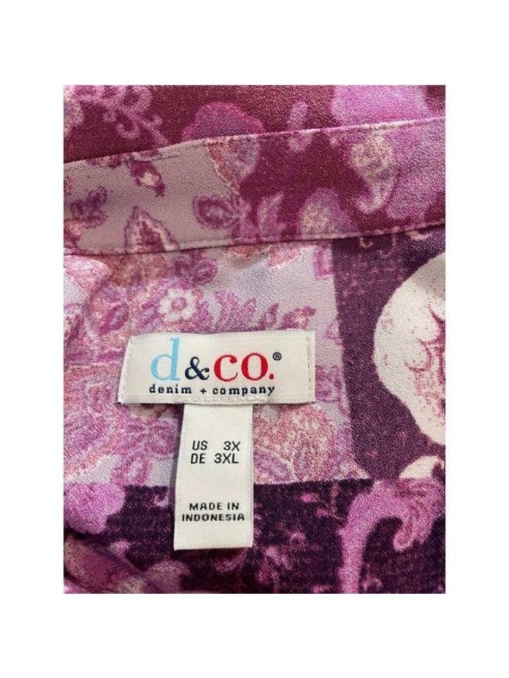 Denim & Co. Printed Top with Curved Hem 3X - Picture 2 of 8